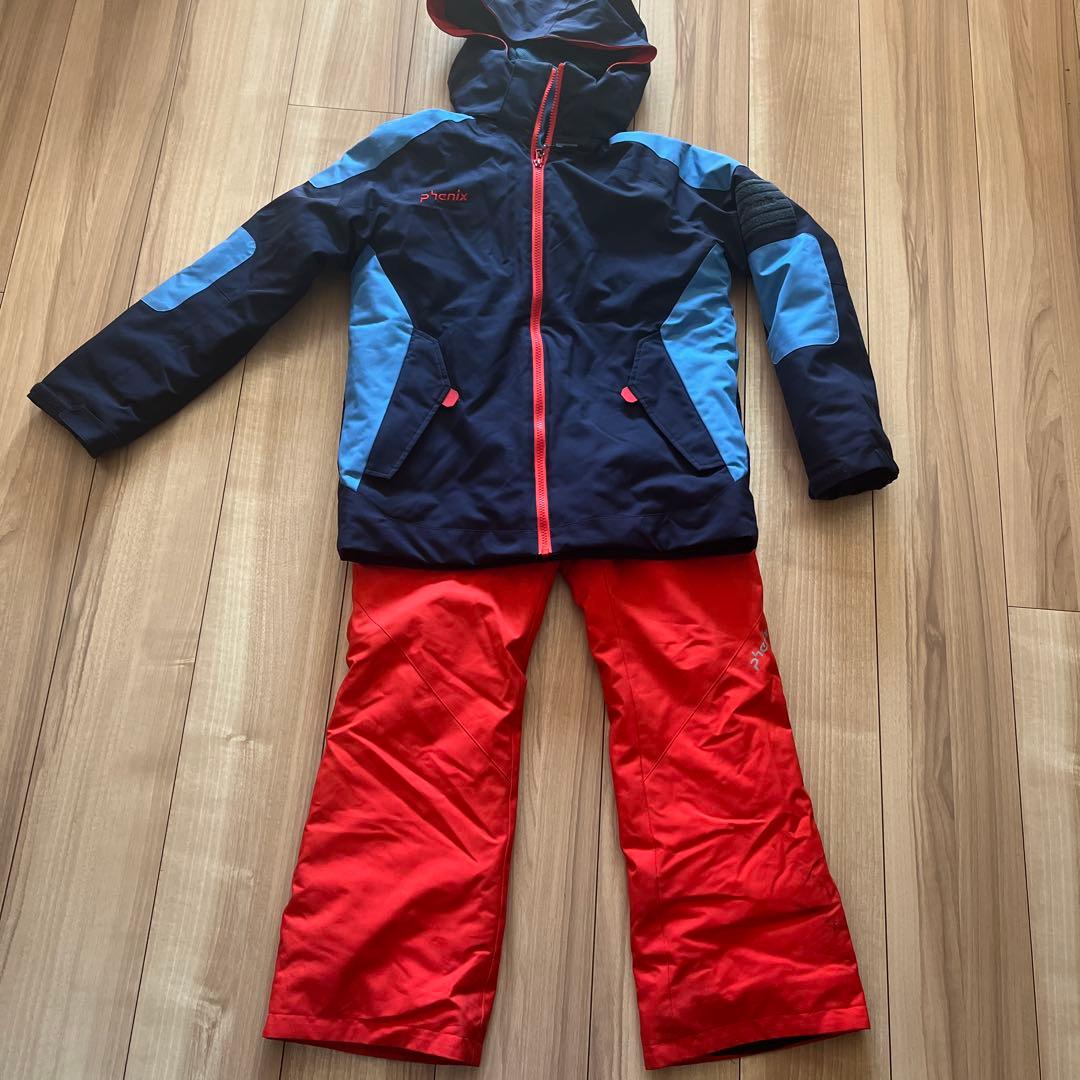 phenix 子供用スキーウェアセット ネイビー/赤