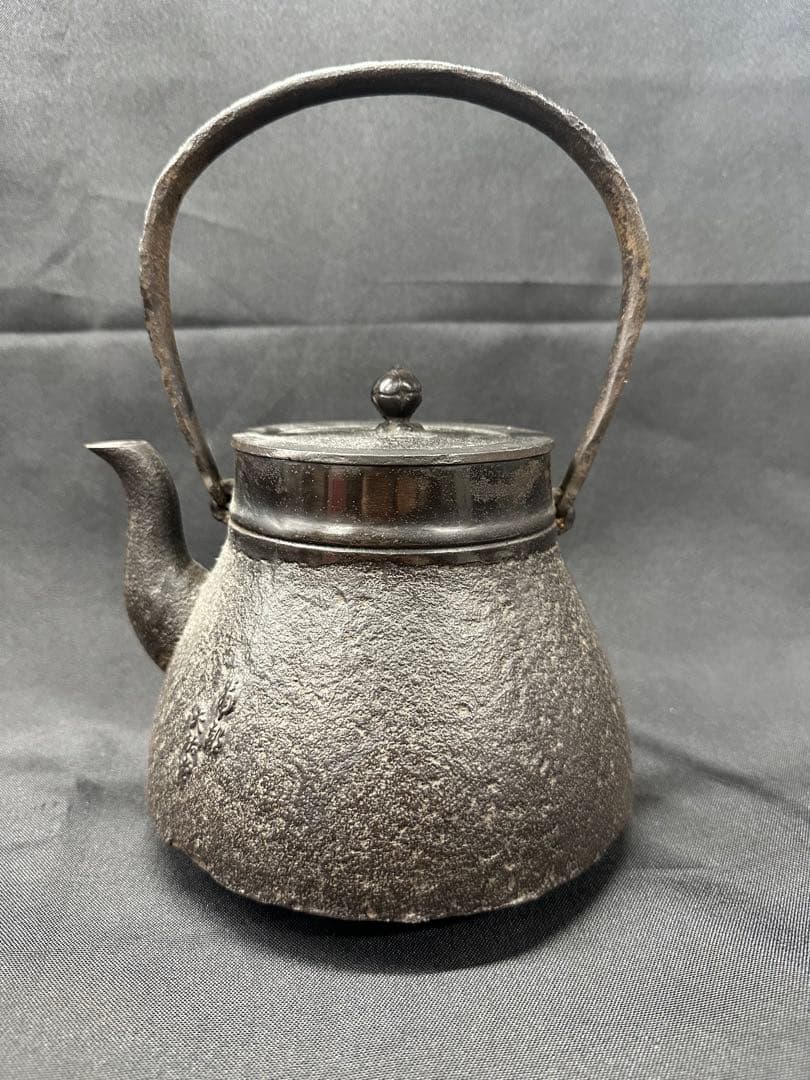 【経年品】南部鉄器　天祐堂　鉄瓶　急須　鳥