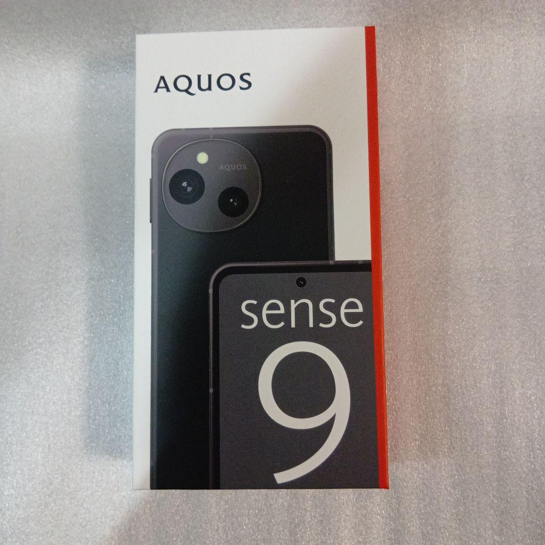 ほぼ新品 AQUOS sense9 ブラック 本体+手帳型ケース付属