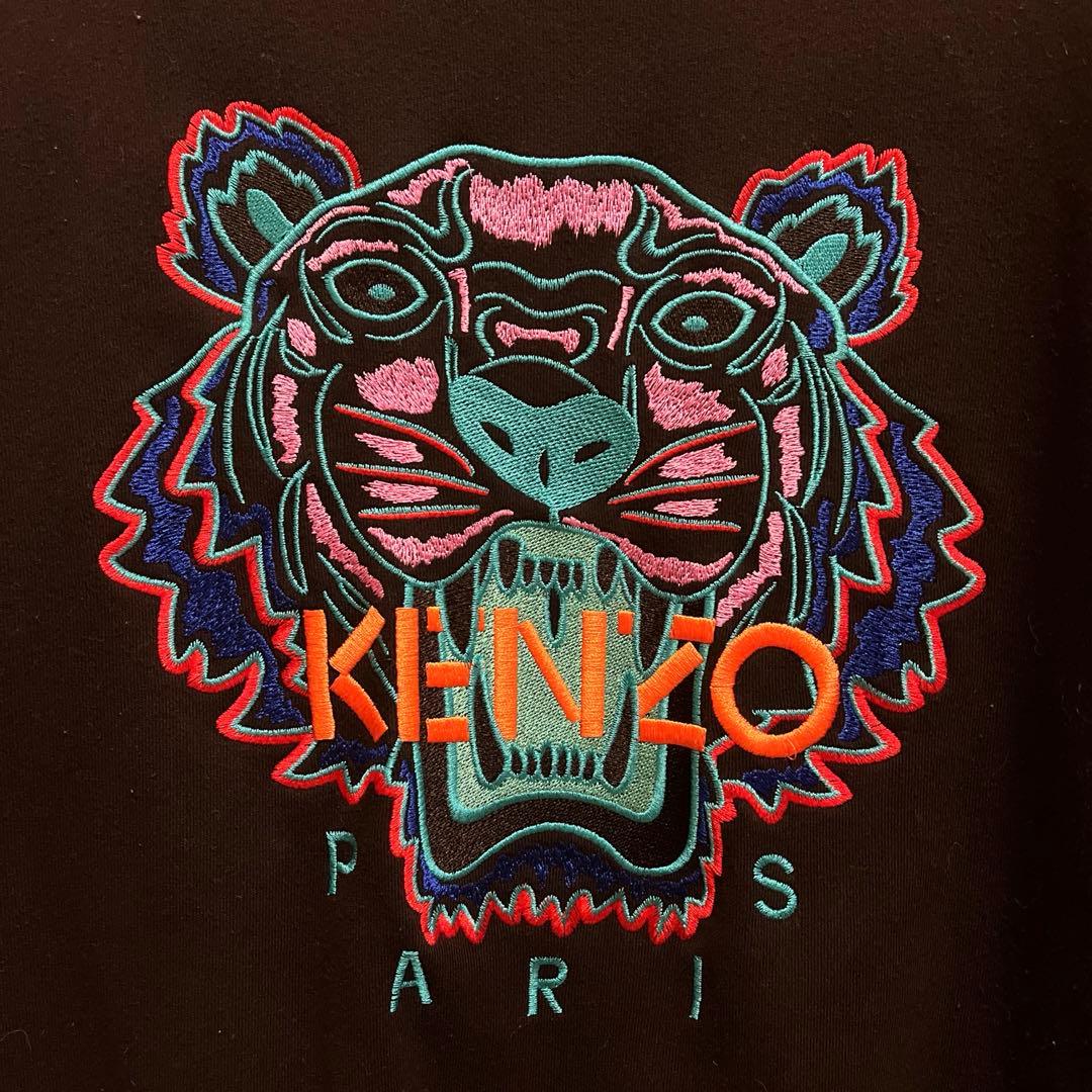 【イワキヨ】ケンゾー　XL 虎顔 刺繍 ビッグロゴ スウェット