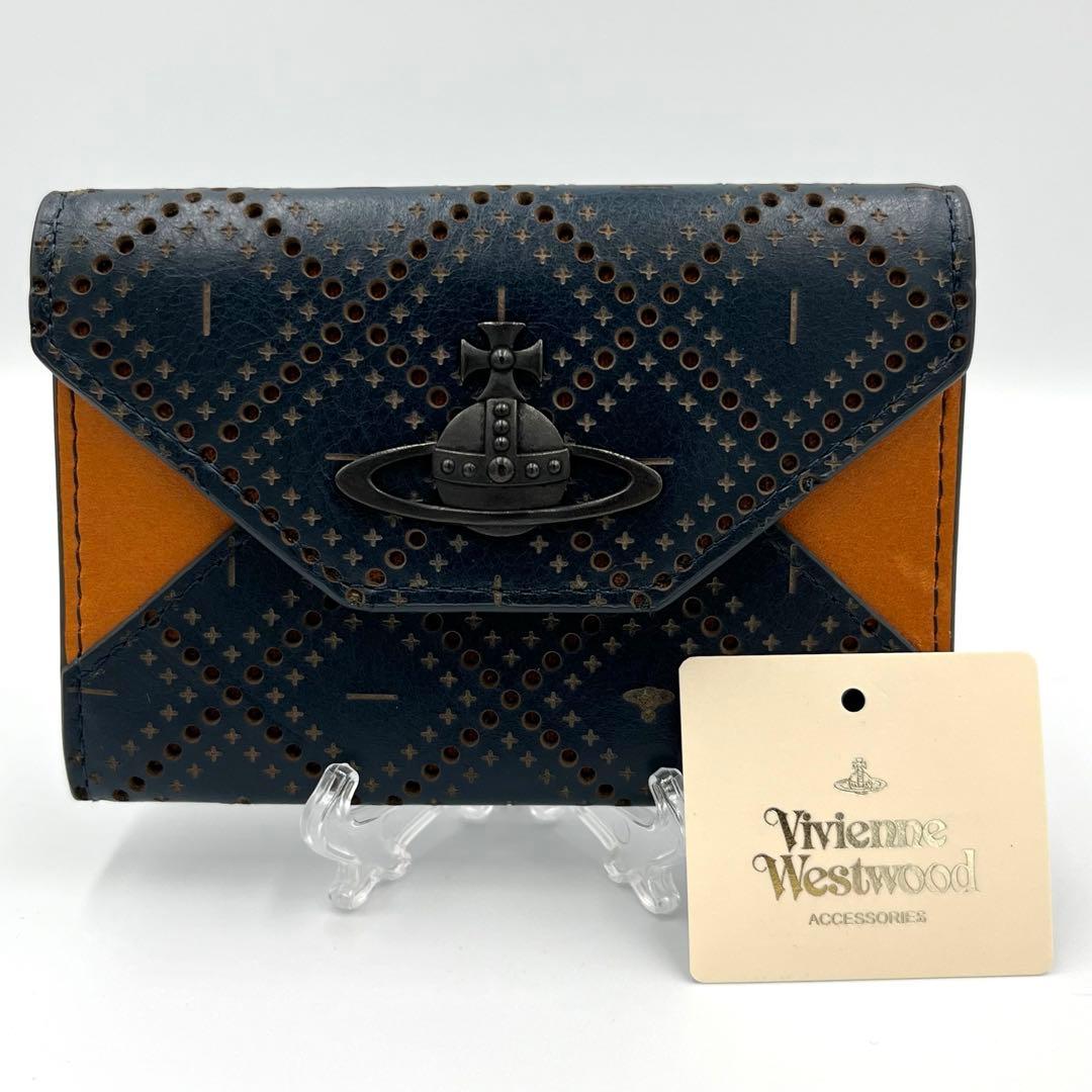 ✨未使用級✨ヴィヴィアン　カードケース　オーブ　パンチングレザー