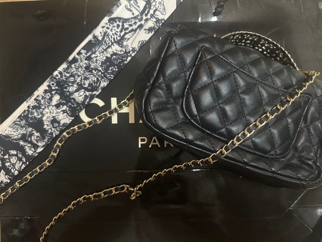 CHANELノベルティバックブラック