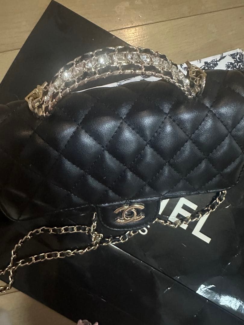 CHANELノベルティバックブラック