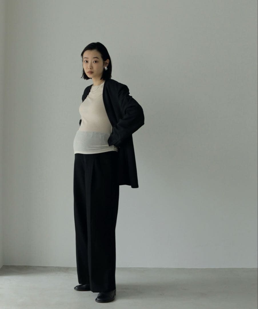 【Reha.】Tuck Wide Pants マタニティパンツ36 anuke