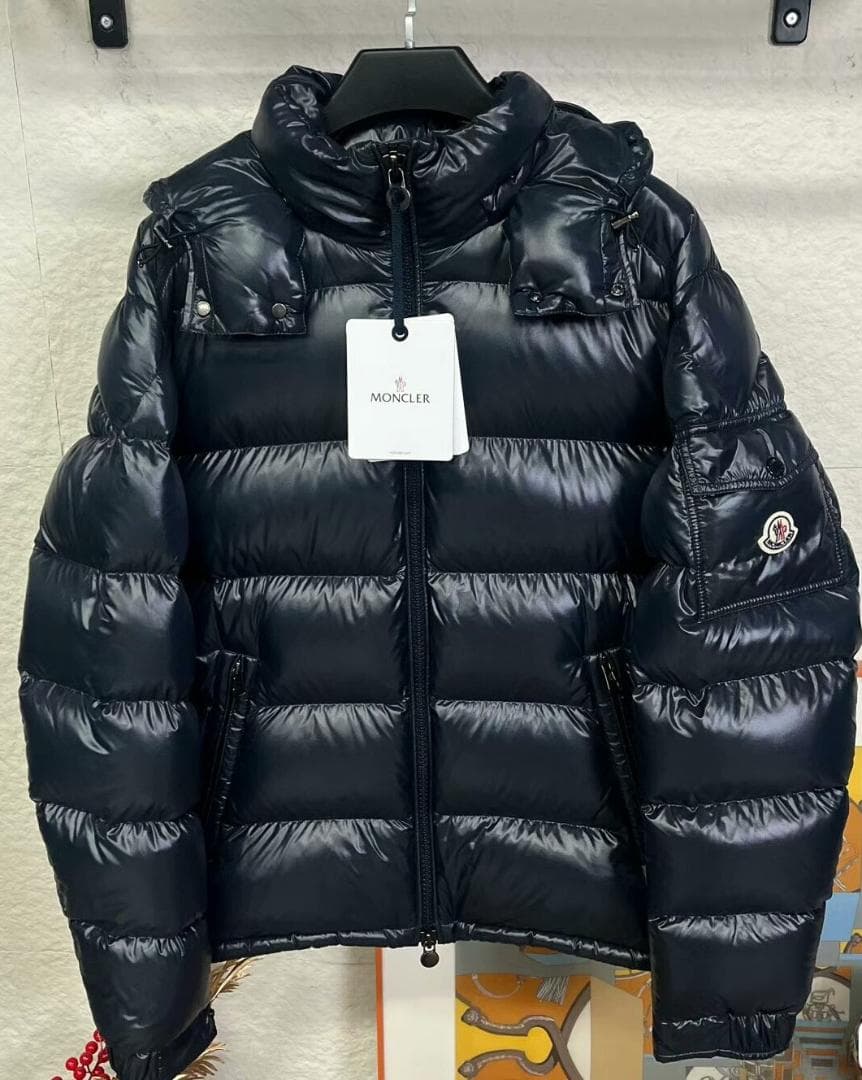 MONCLER フード付きダウンジャケット ネイビー