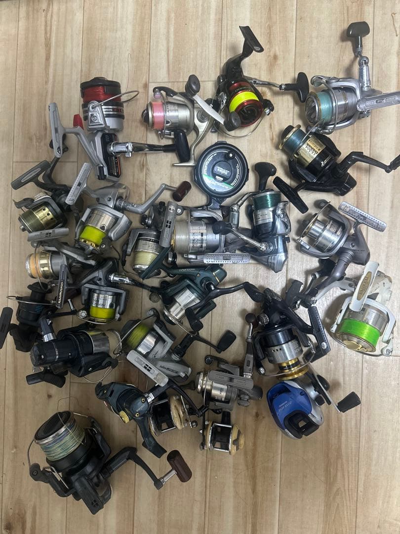 スピニングリール多数セット (ジャンク品)