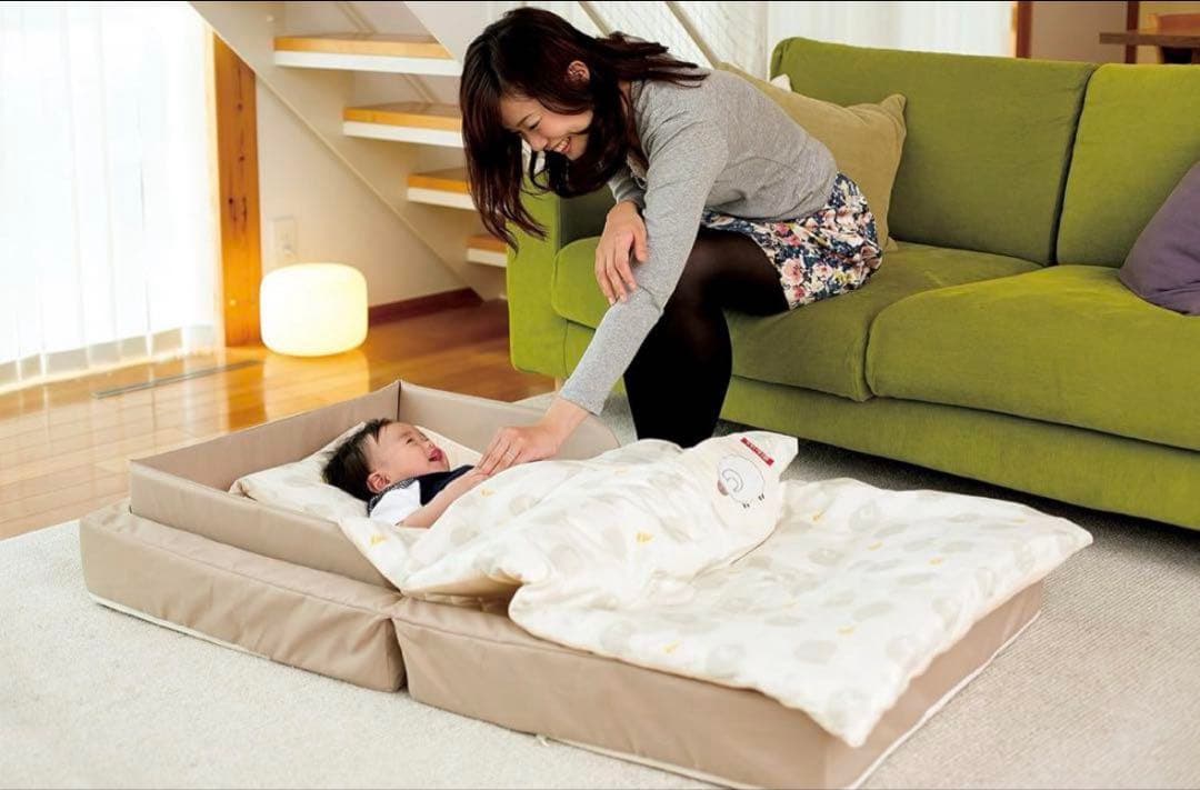 Farska コンパクトベッド FIT-L ブラウン 象とバナナ