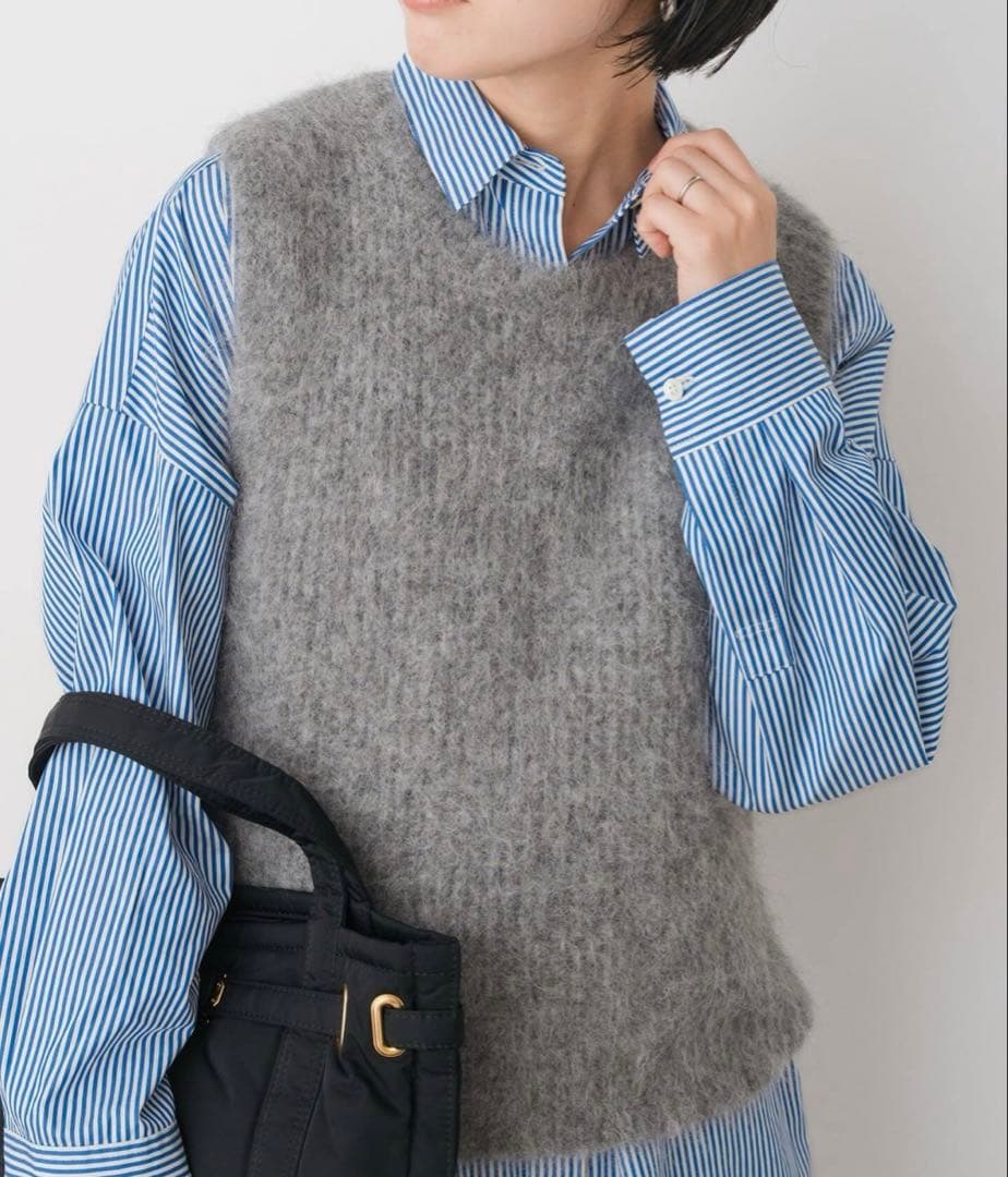 SPICK ＆ SPAN アルパカ混ニットベスト グレー