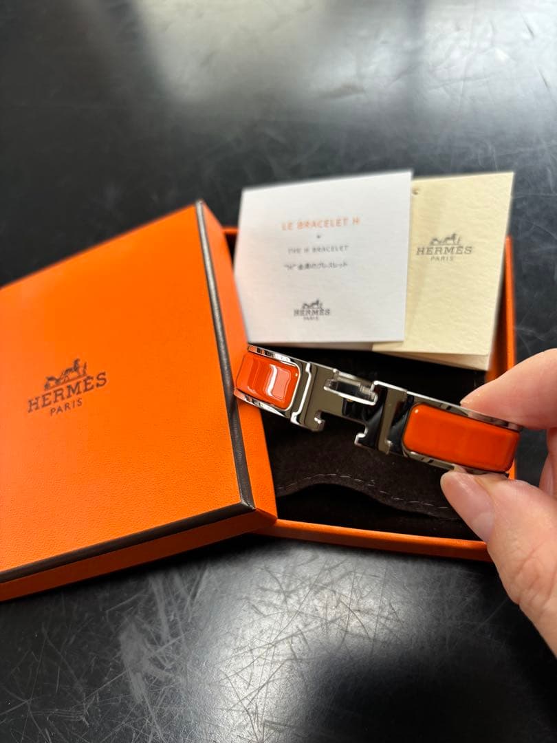 HERMES⭐︎超美品　Hバングル　オレンジ