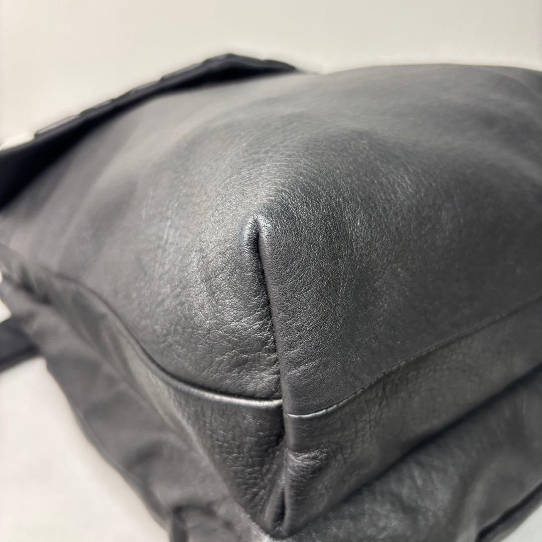 美品✨chi.wata リュック レザー 幾何学 本革 ブラック チワタ A4◎