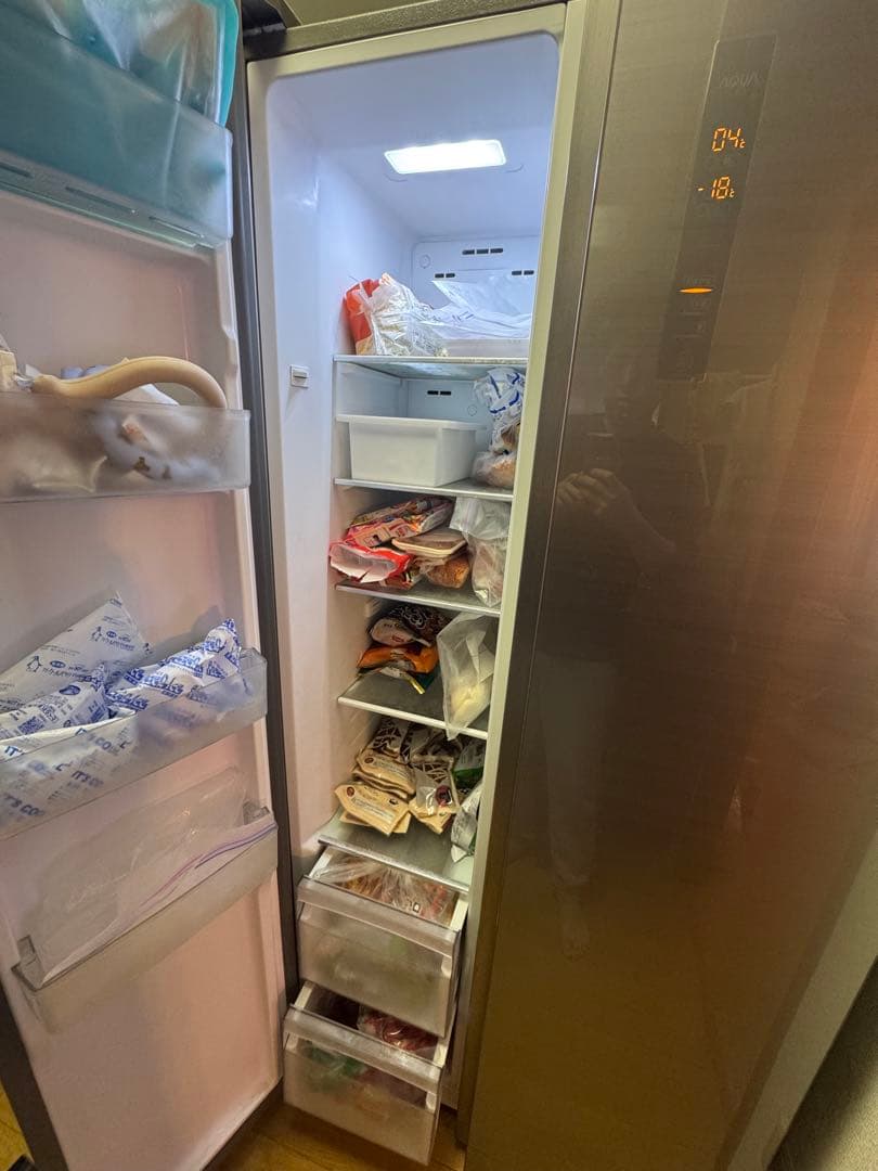 AQUA 2ドア冷蔵庫 AQR-SBS45H(S) 449L/フレンチドア