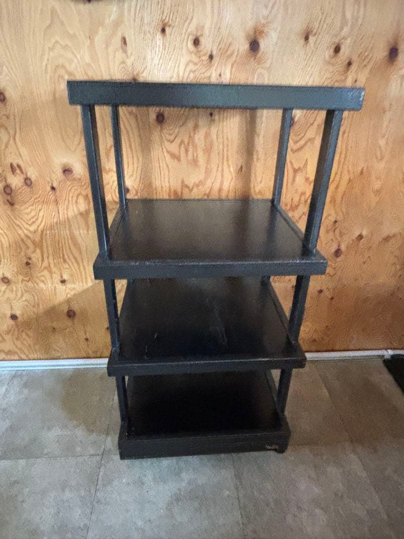 TAOC キャスター付き3段シェルフ 黒