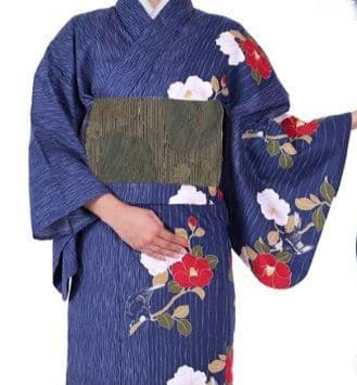 【新品未使用】浴衣　単衣　片身替わり　絵羽風　洗える着物　ＴＬ　裄69