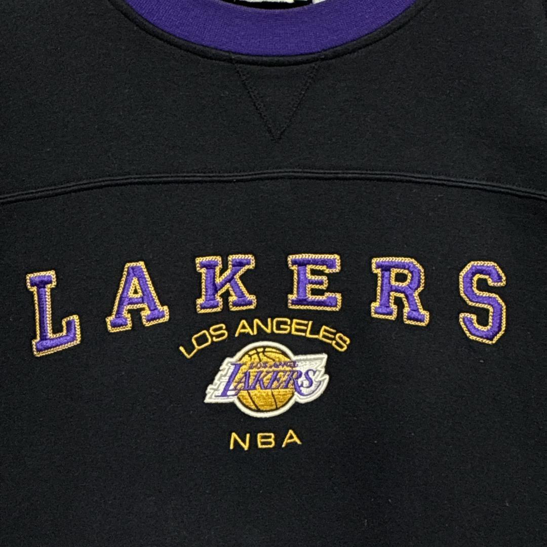 NBA レイカーズ Lee SPORT スウェット トレーナー 刺繍 黒 2XL