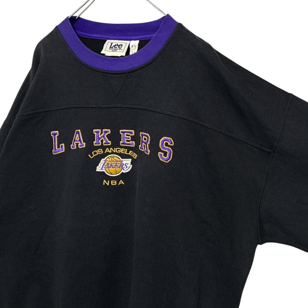 NBA レイカーズ Lee SPORT スウェット トレーナー 刺繍 黒 2XL