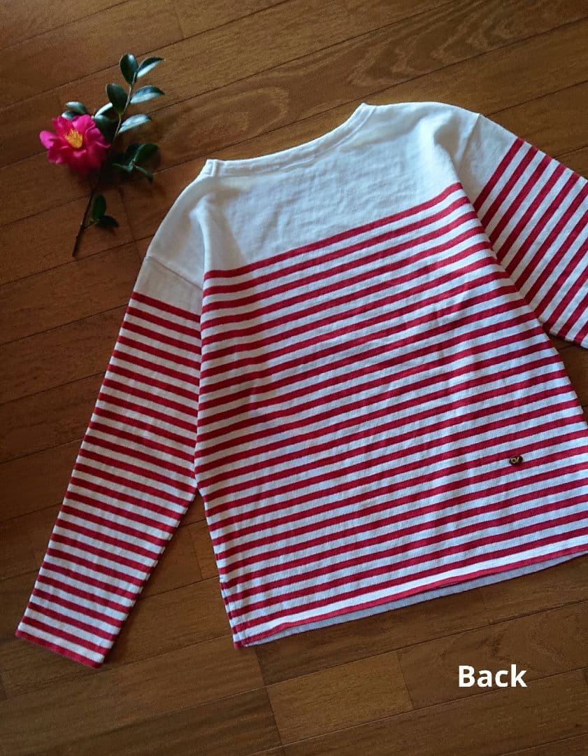 45R☆度詰めバスクボーダーの908オーシャンT/レッド♪