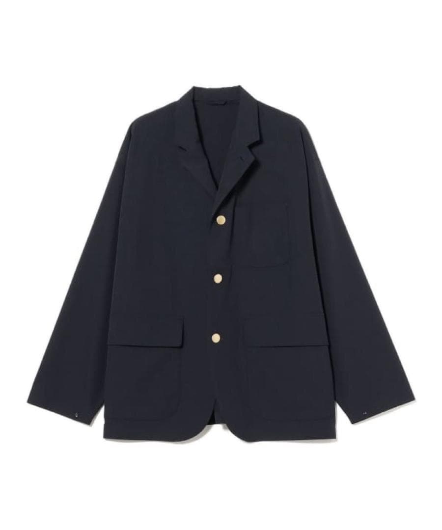 【年内1000円引き！】BEAMS 撥水テックブレザー ジャケット NAVY L