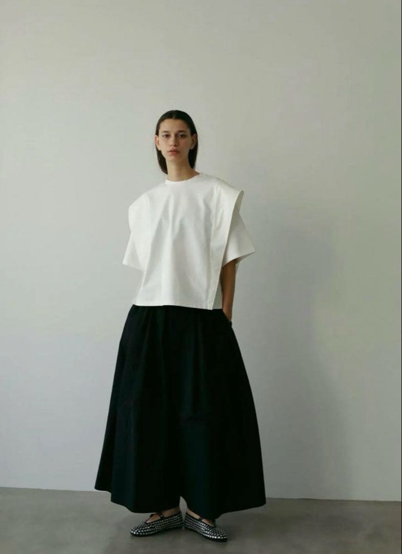 LOHEN ローヘンハイカウントグログランスカートパンツ黒