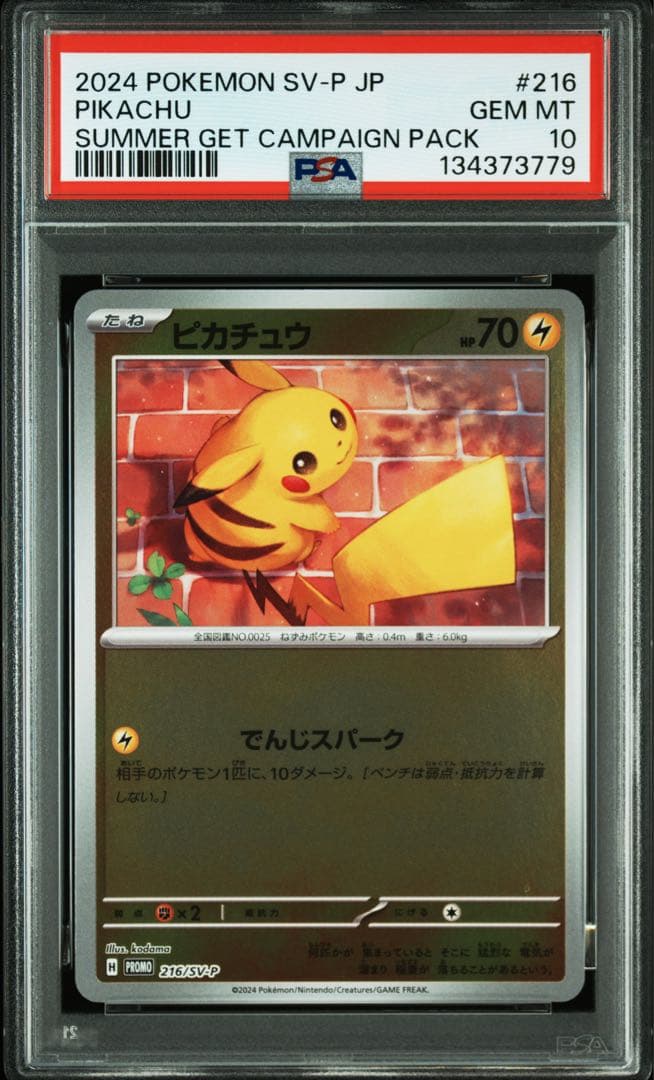 【２連番　PSA10】プロモーションカードPSA10 ２枚セット　ピカチュウ