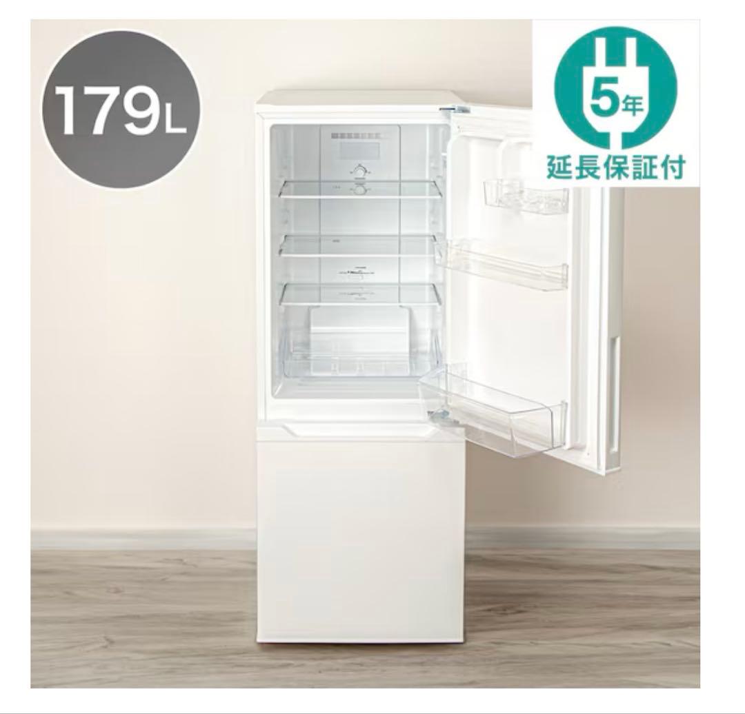 美品 179L 2ドア霜取り不要冷凍冷蔵庫(NR-179DR ホワイト)