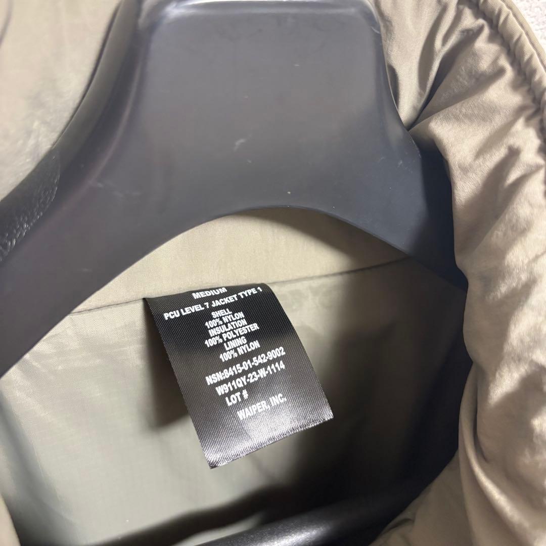 【WP1021】 米軍PCU Level 7 ジャケット　プリマロフト　グレー