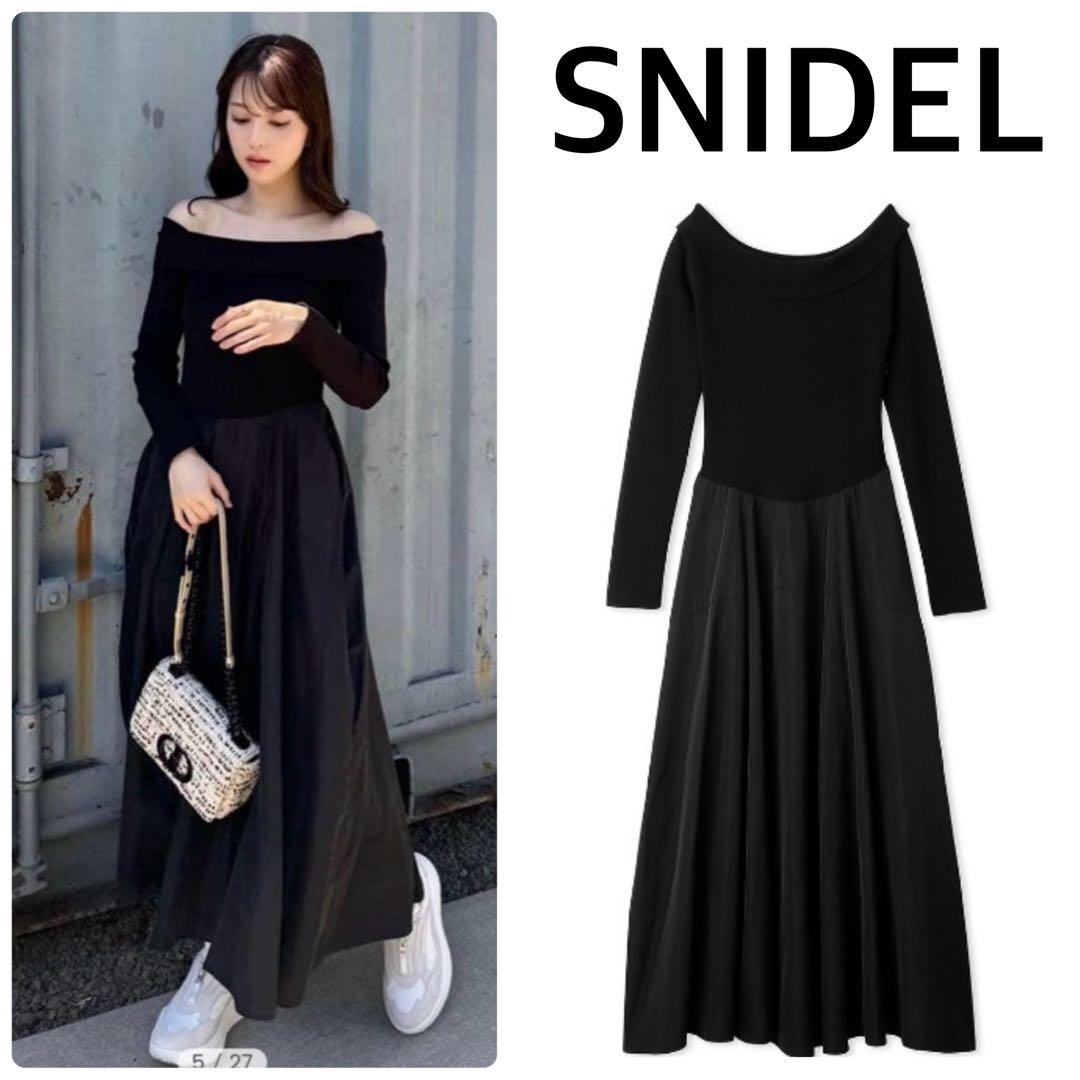【美品✨】 SNIDEL Sustainableオフショルドッキングワンピース