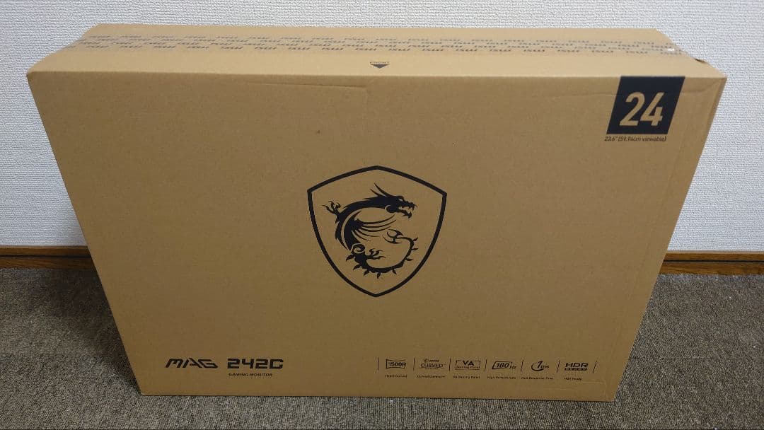 MSI MAG 242C 24インチカーブドモニター本体