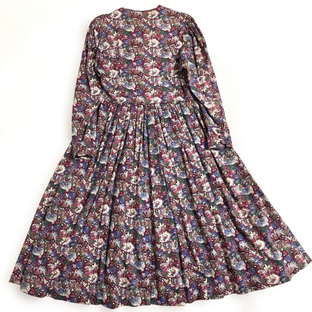 ローラアシュレイ 花柄ワンピース　ヴィンテージ　ロングワンピース　大きいサイズ