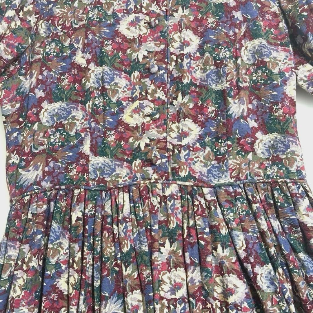 ローラアシュレイ 花柄ワンピース　ヴィンテージ　ロングワンピース　大きいサイズ