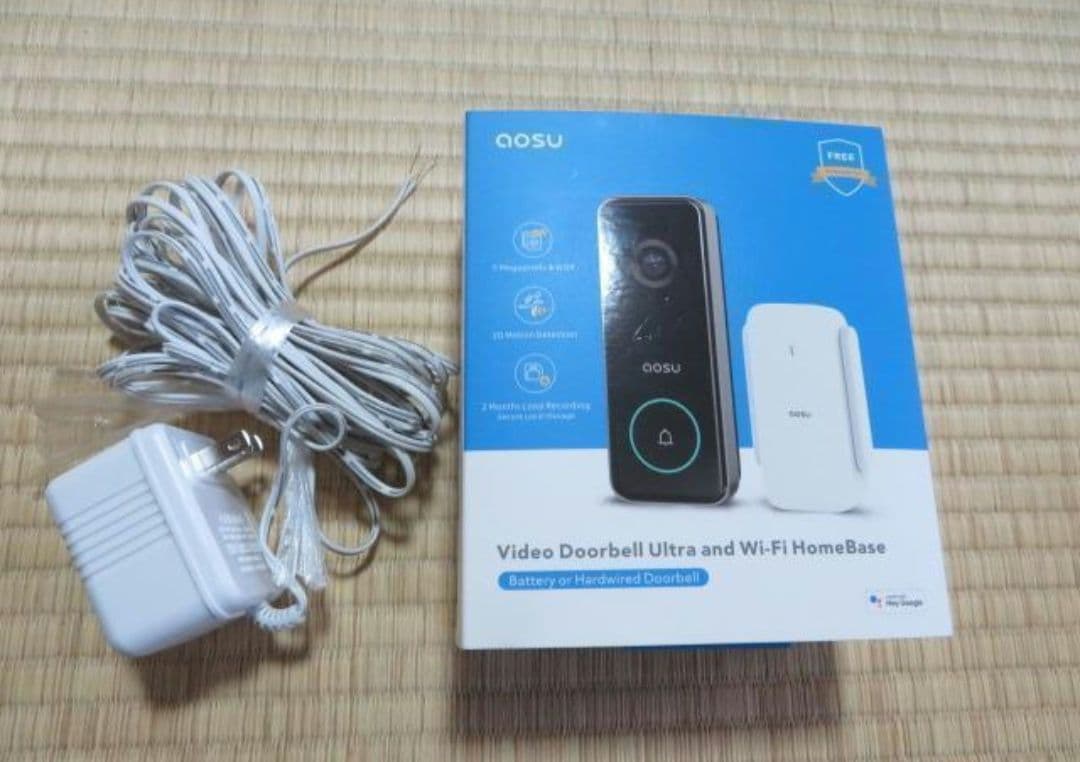 ビデオドアベル AOSU V8S ＋ACアダプタ(電源コード)のセット