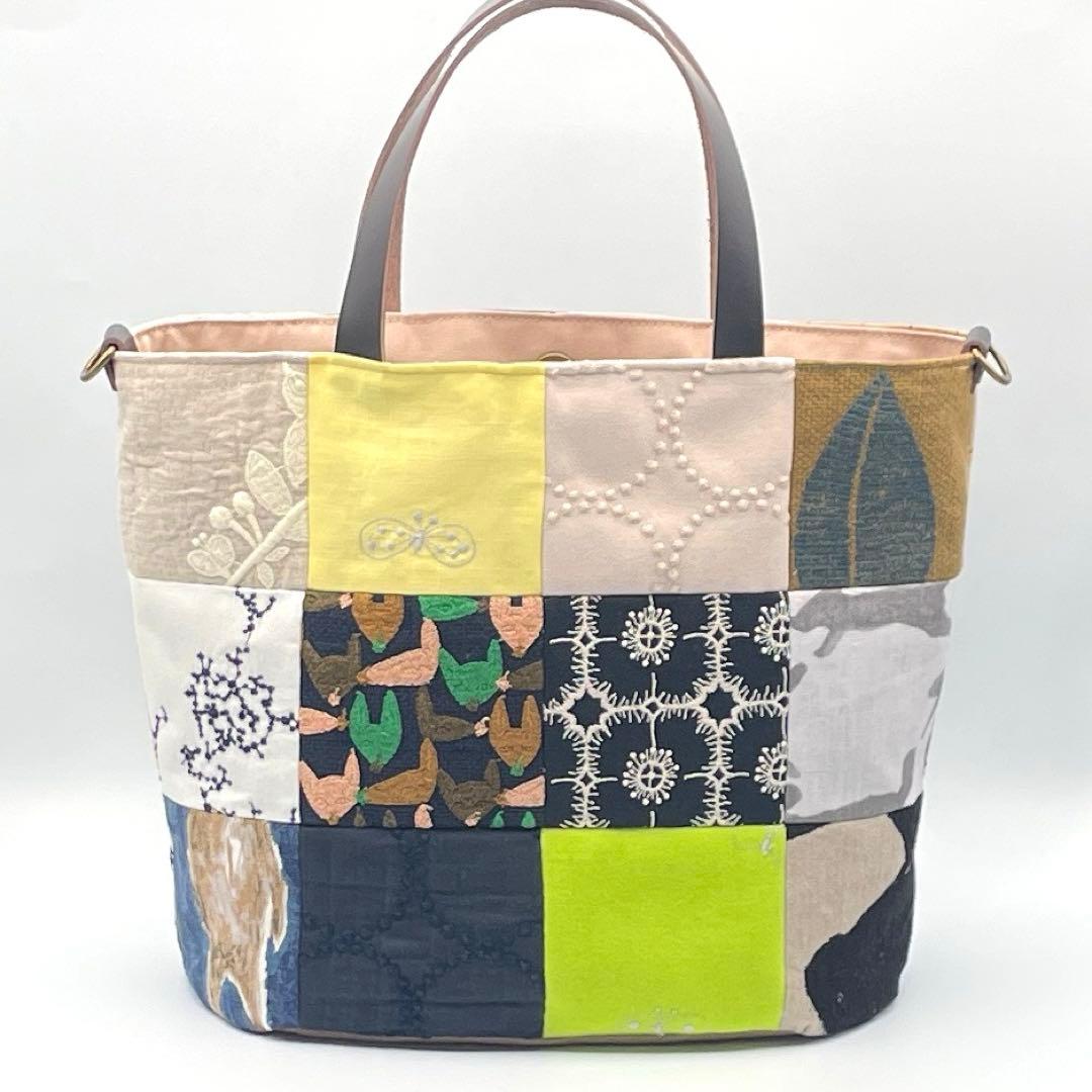 ㊸ミナペルホネン*パッチワーク トートバッグ ハンドメイド