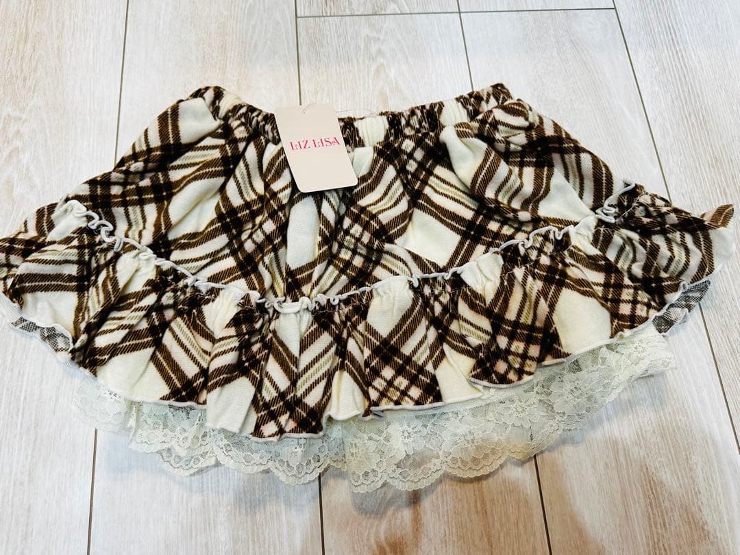 新品リズリサ　フリフリスカパン　Oサイズ茶色　小さめ