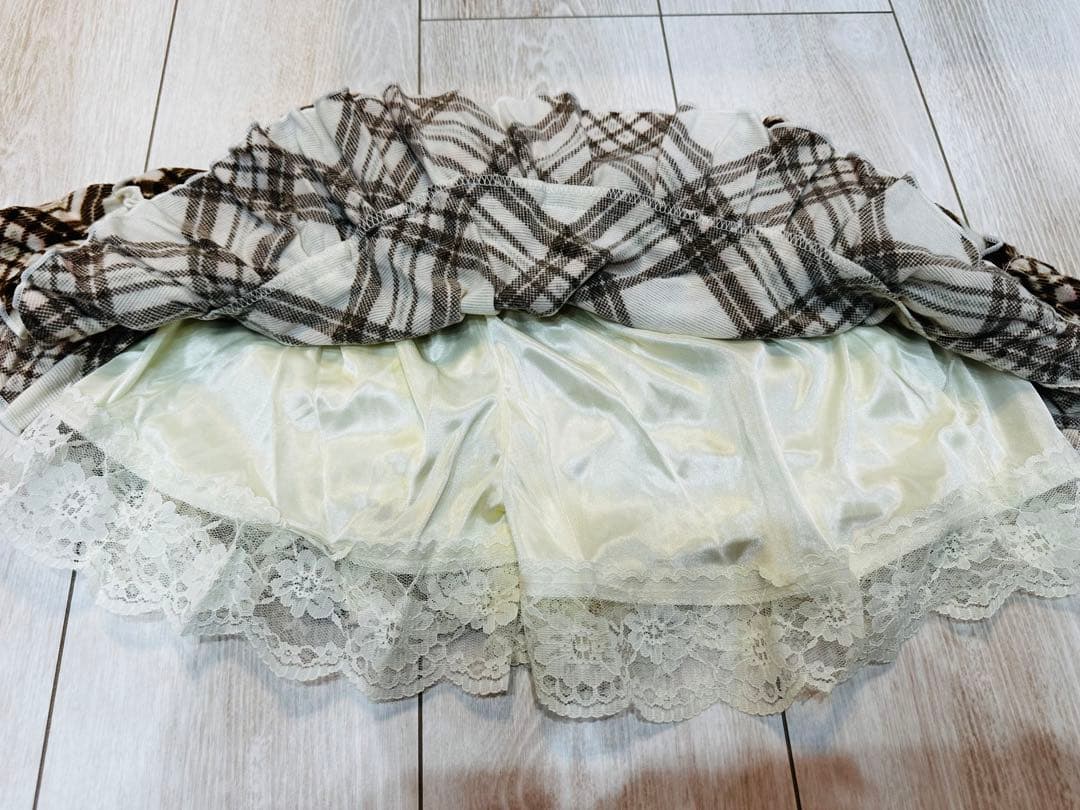 新品リズリサ　フリフリスカパン　Oサイズ茶色　小さめ