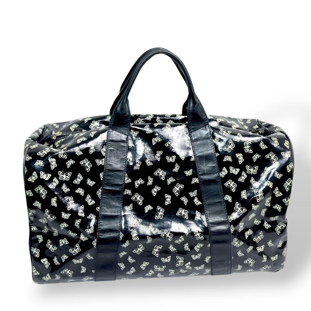 BOTTEGA VENETAボッテガ　ボストンバッグ　PVC レザー　黒　y2k