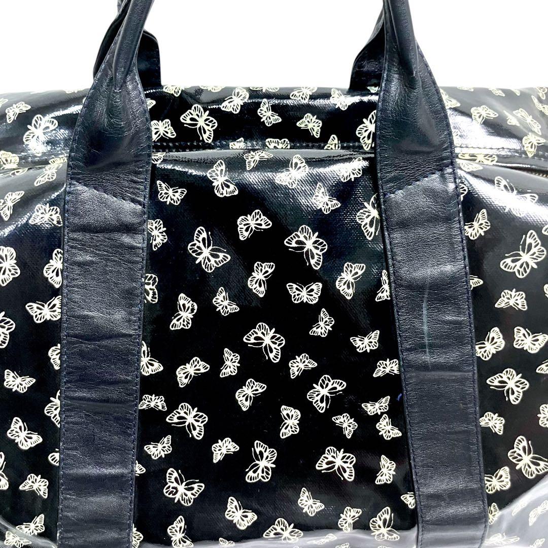 BOTTEGA VENETAボッテガ　ボストンバッグ　PVC レザー　黒　y2k