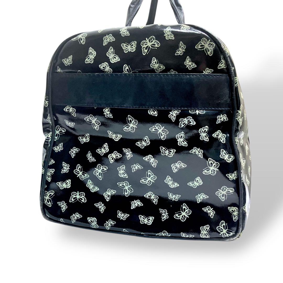 BOTTEGA VENETAボッテガ　ボストンバッグ　PVC レザー　黒　y2k