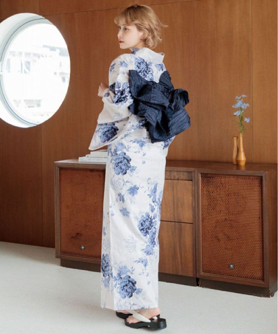 DITA 浴衣 水彩の勿忘草色