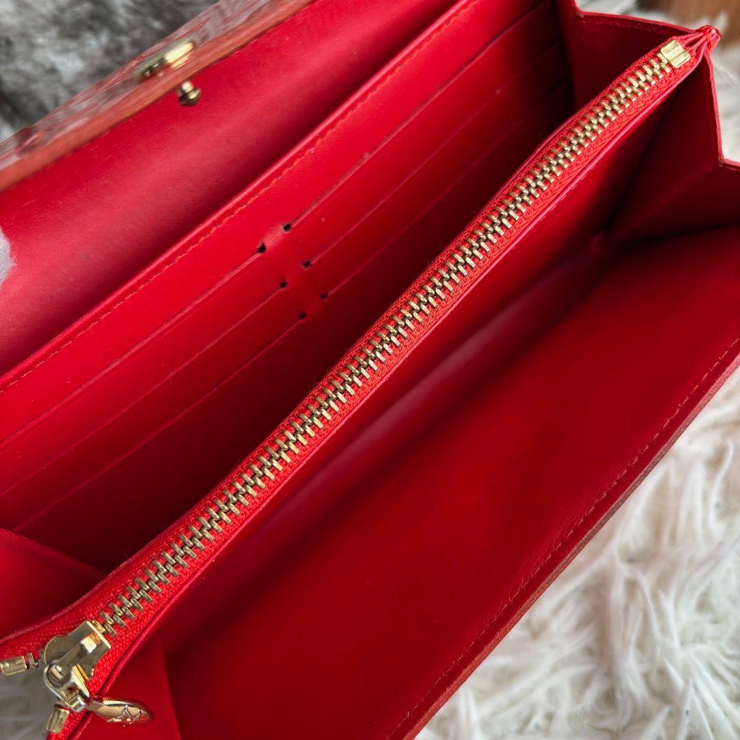 【激レア 良品】ルイヴィトン　ヴェルニ　ポルトフォイユ サラ　長財布　オレンジ系