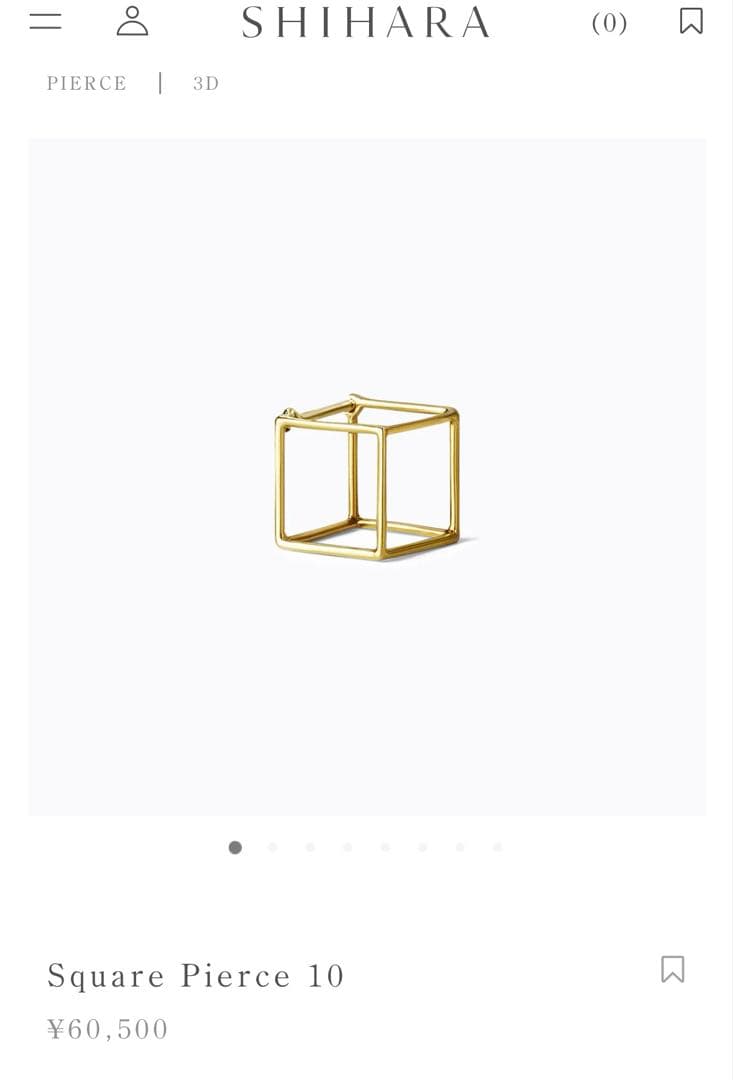 Shihara square pierce 10 スクエアピアス