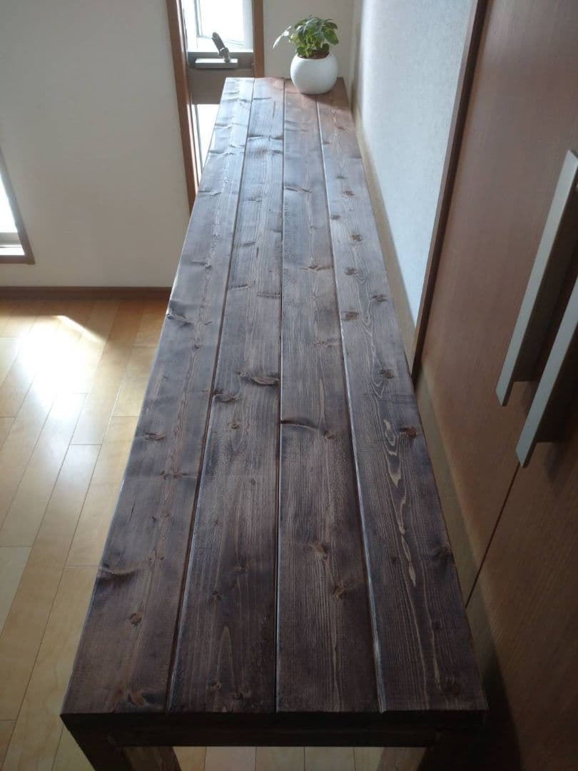 【ベックさん】180 カウンターテーブル 無垢材　アンティーク風　木目調