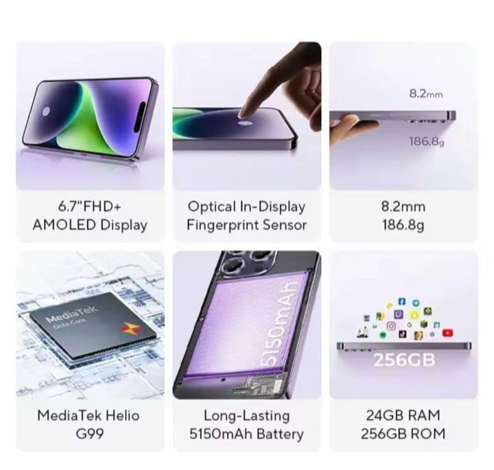 OUKITEL P1本体 パープルほぼ新品