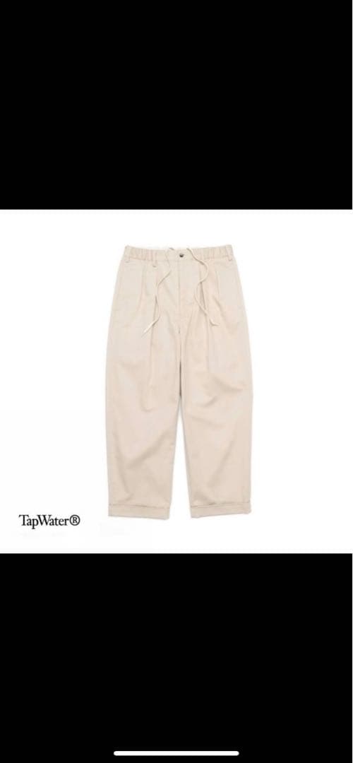 パンツ TapWater Cotton Chino Tuck Trousers 36