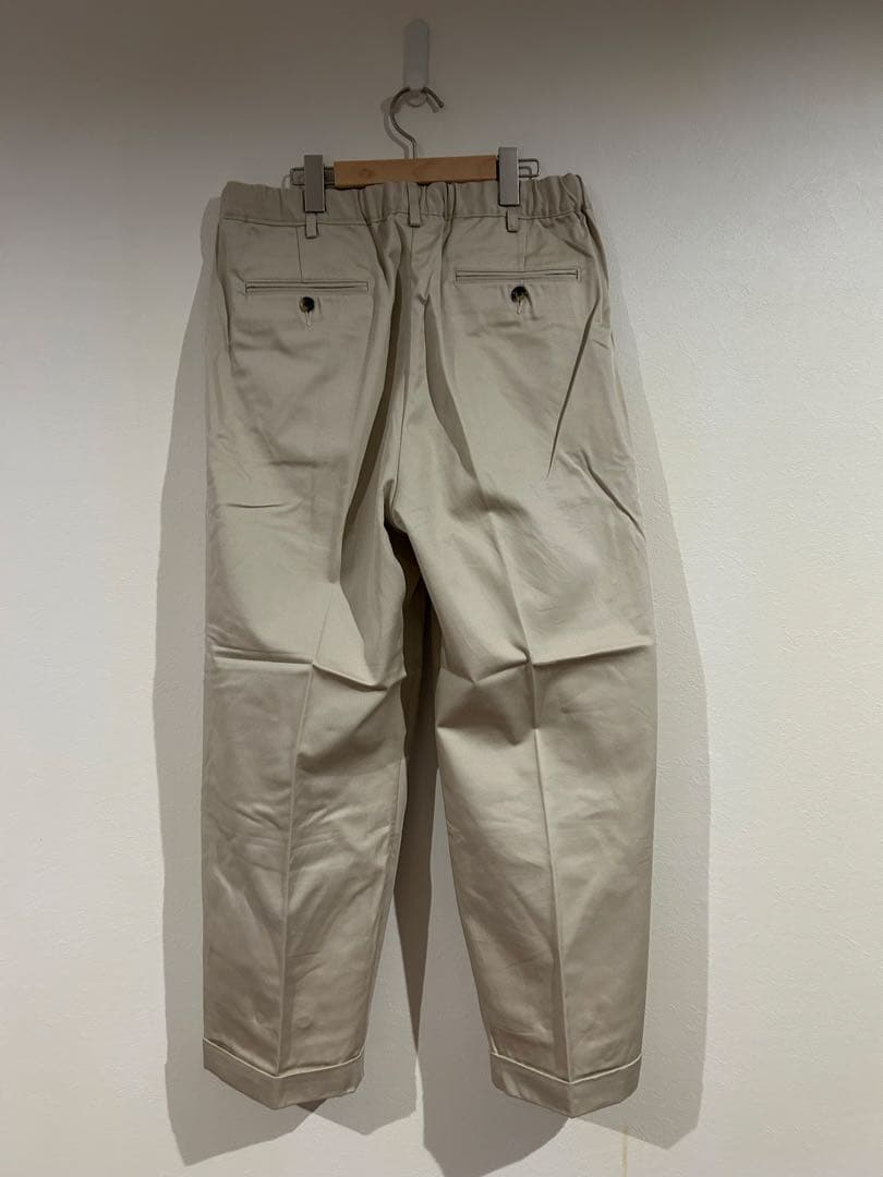 パンツ TapWater Cotton Chino Tuck Trousers 36
