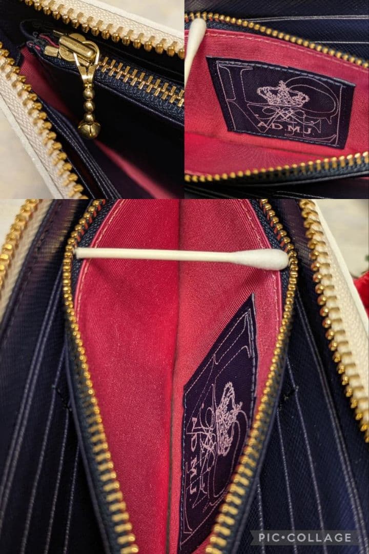 【新品】ADMJ　❤️牛革 カラーグラデーション Lジップウォレット❤️