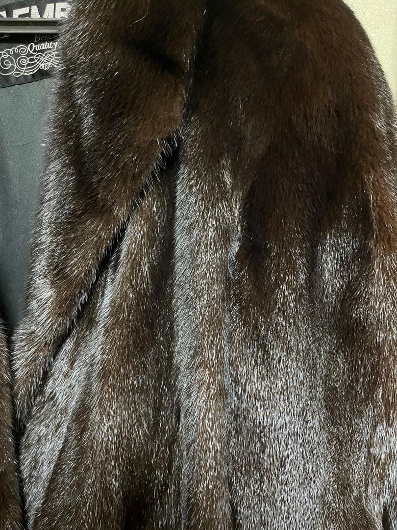 EMBA エンバ　ブラックミンクファーコート　11号　未使用に近い