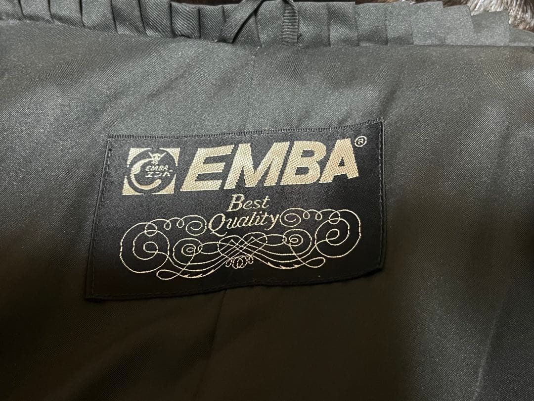 EMBA エンバ　ブラックミンクファーコート　11号　未使用に近い