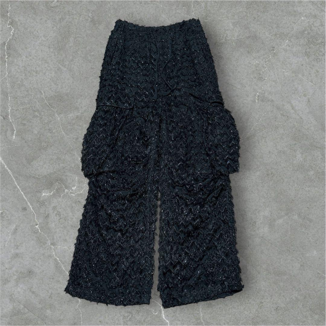MASU fluffy cargo pants サイズ44 ブラック　24SS