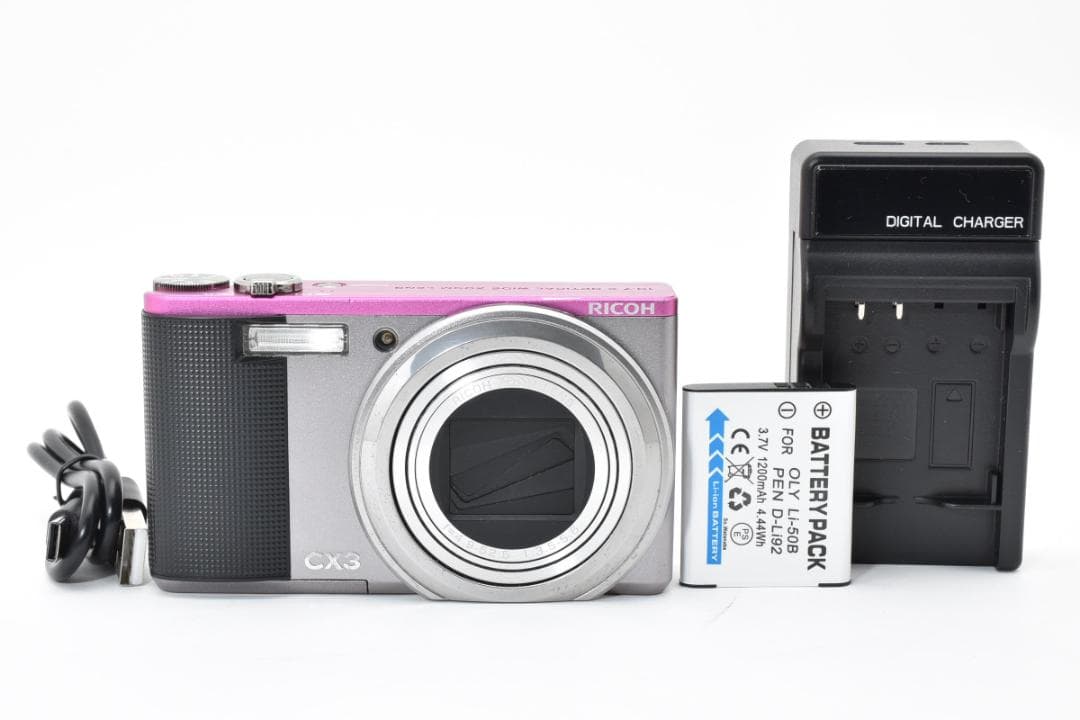 ■ 美品 ■ リコー　RICOH CX3 ツートン ライトグレー×ピンク