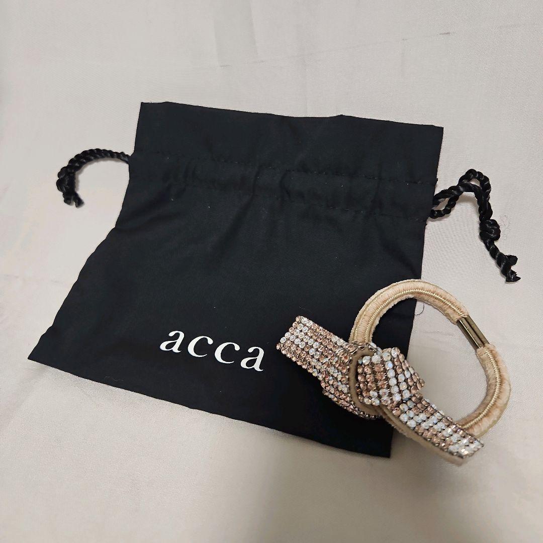 acca アッカ　クリスタル　ブリジットドレスポニー 　ライトピンク　巾着付き