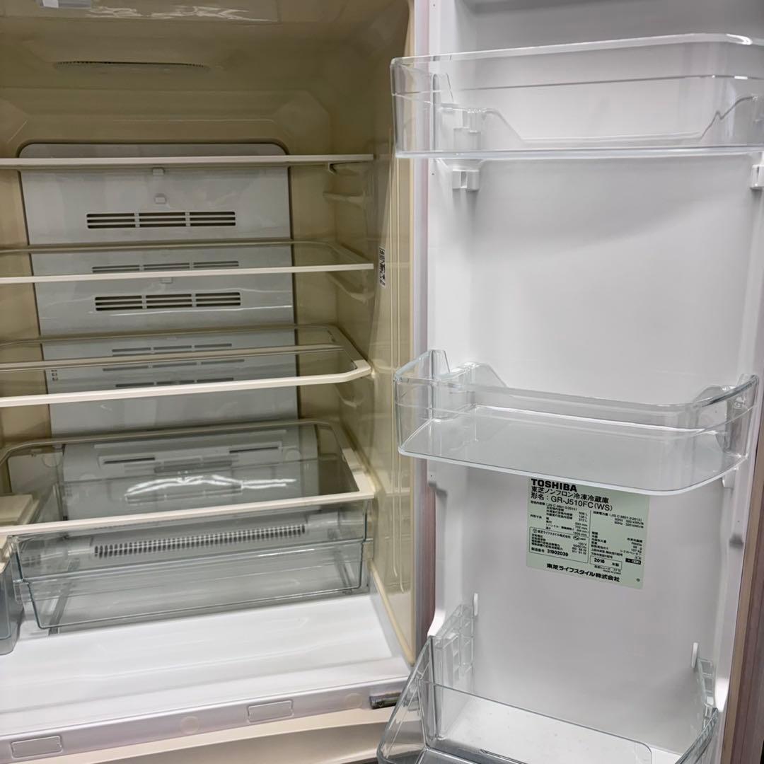 576 東芝大型冷蔵庫　500L強　508L 小型　家庭用　観音開き　自動製氷